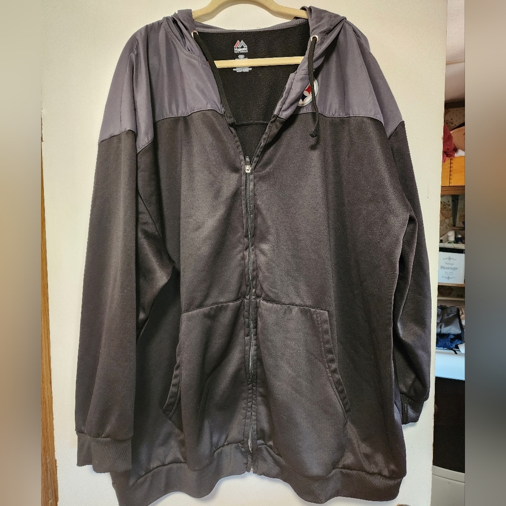 Black and Gray Zip-Up Hoodie